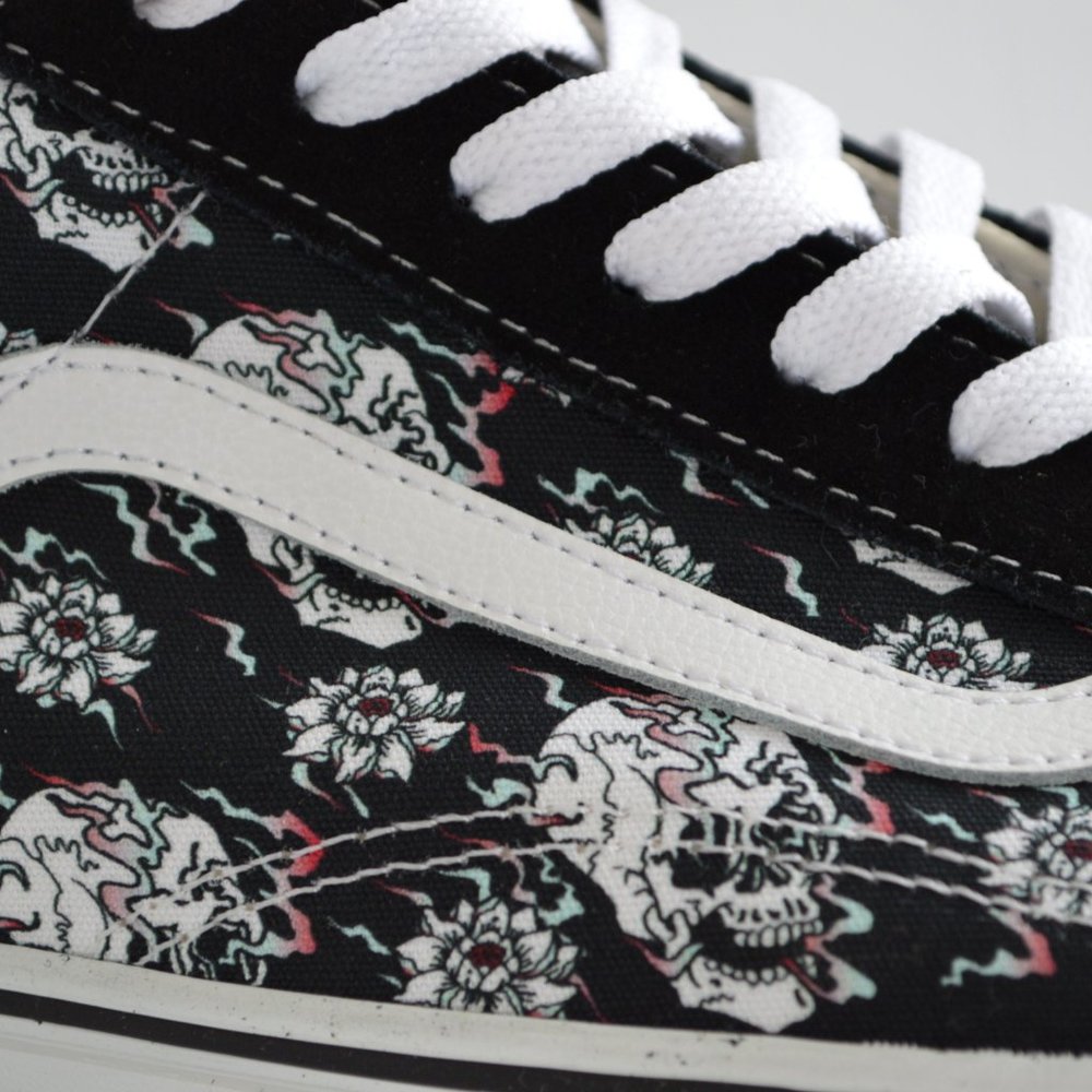 vans old skool skull black white sneaker shoes men size 13 new - Picture 2 of 4